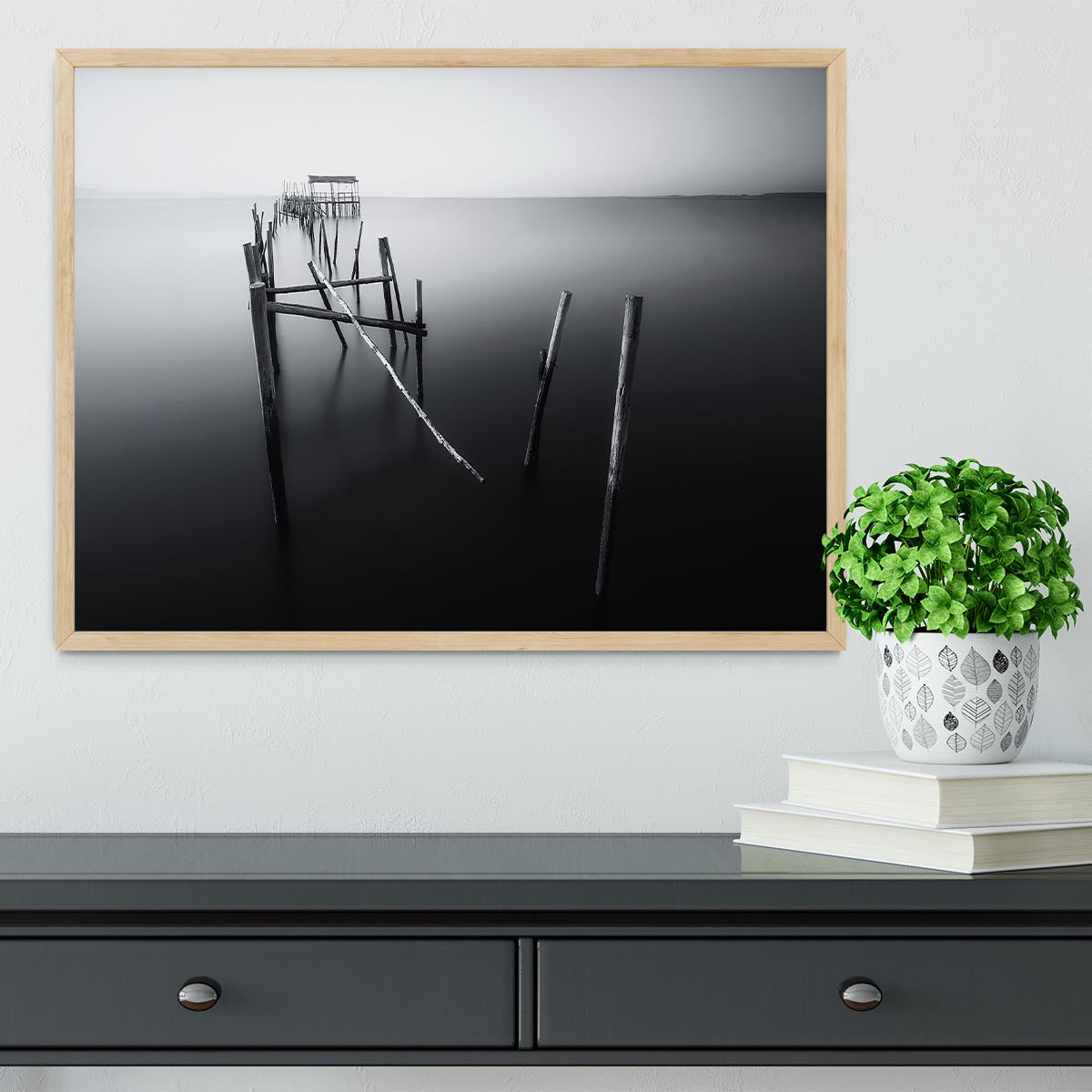 Carrasqueira In Black And White Framed Print - Canvas Art Rocks - 4