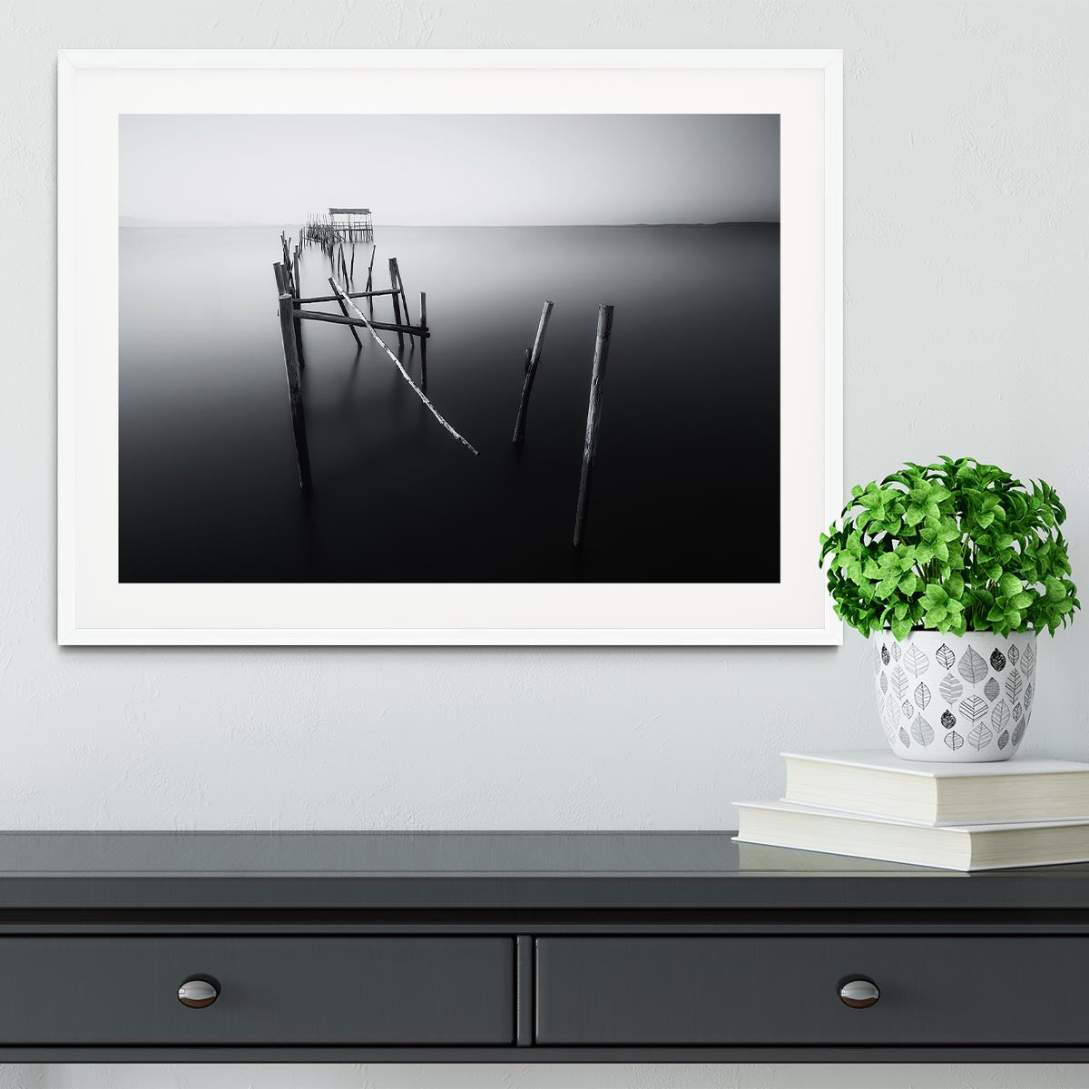 Carrasqueira In Black And White Framed Print - Canvas Art Rocks - 5