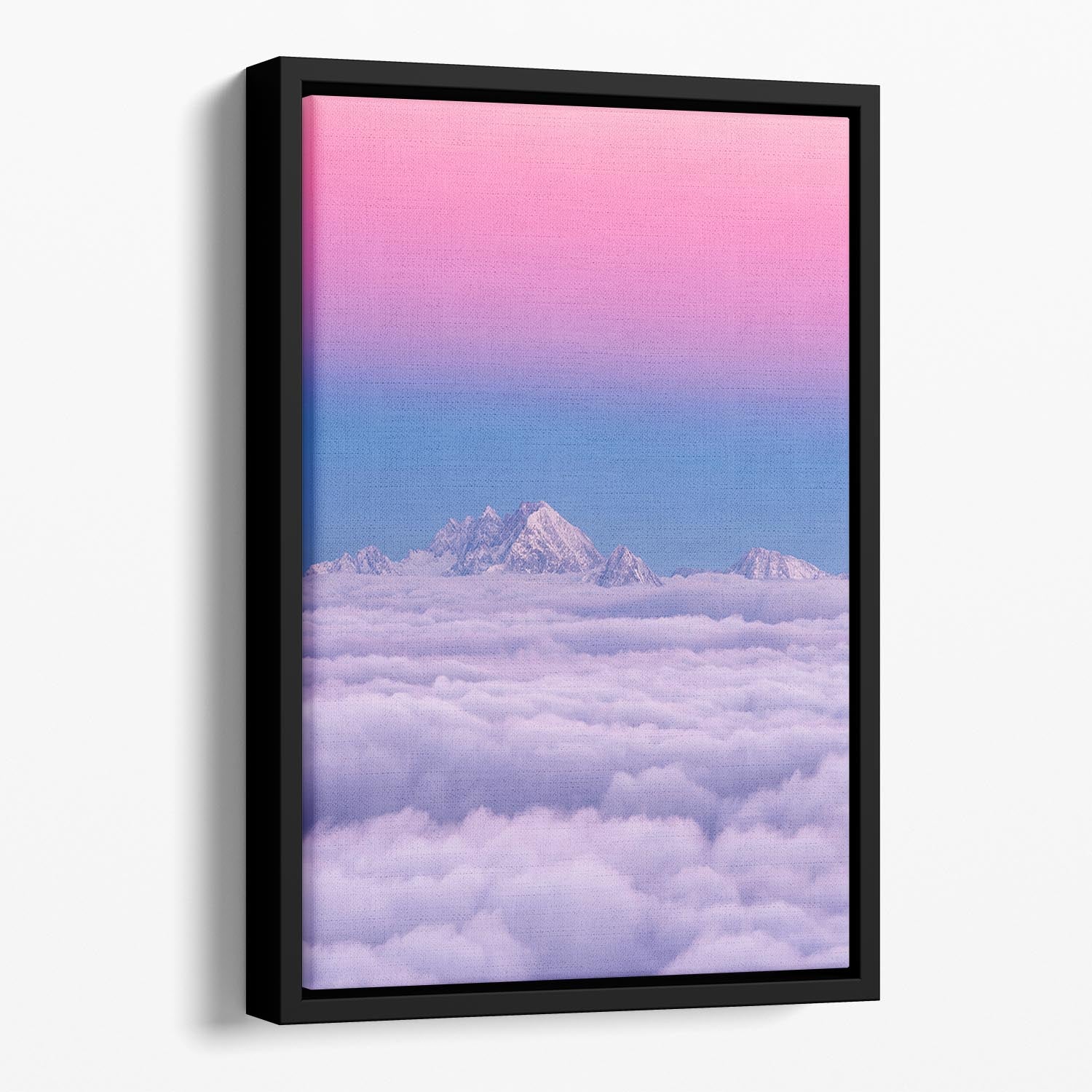 Pink In The Sky Floating Framed Canvas - Canvas Art Rocks - 1