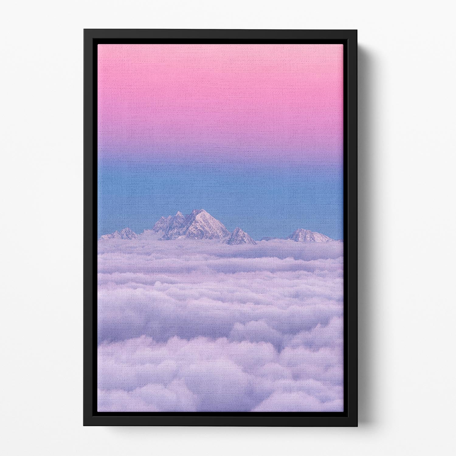 Pink In The Sky Floating Framed Canvas - Canvas Art Rocks - 2