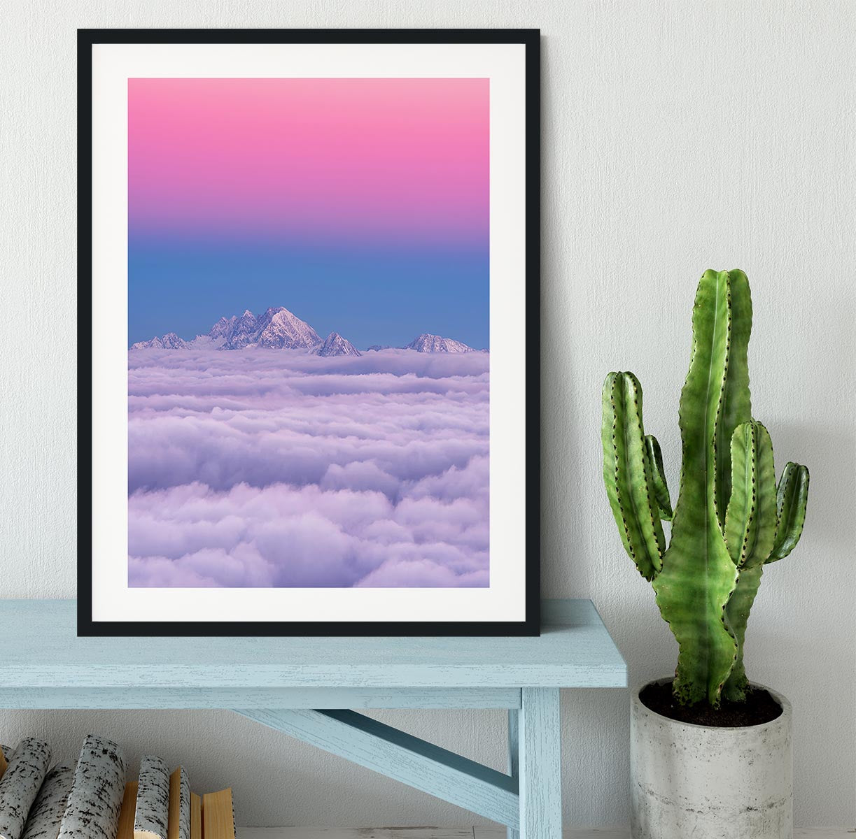 Pink In The Sky Framed Print - Canvas Art Rocks - 1