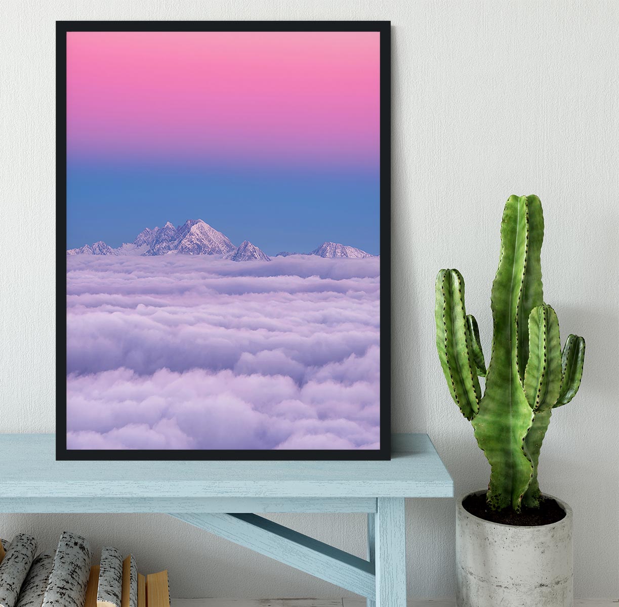 Pink In The Sky Framed Print - Canvas Art Rocks - 2