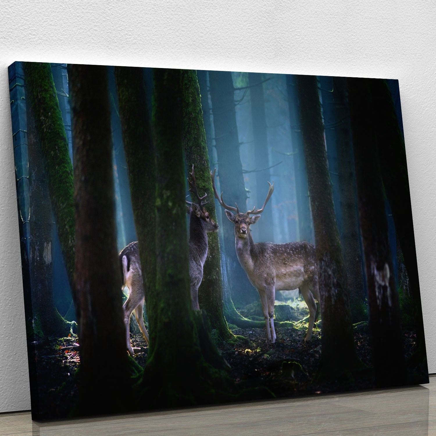 Deers In The Forest Canvas Print or Poster - Canvas Art Rocks - 1