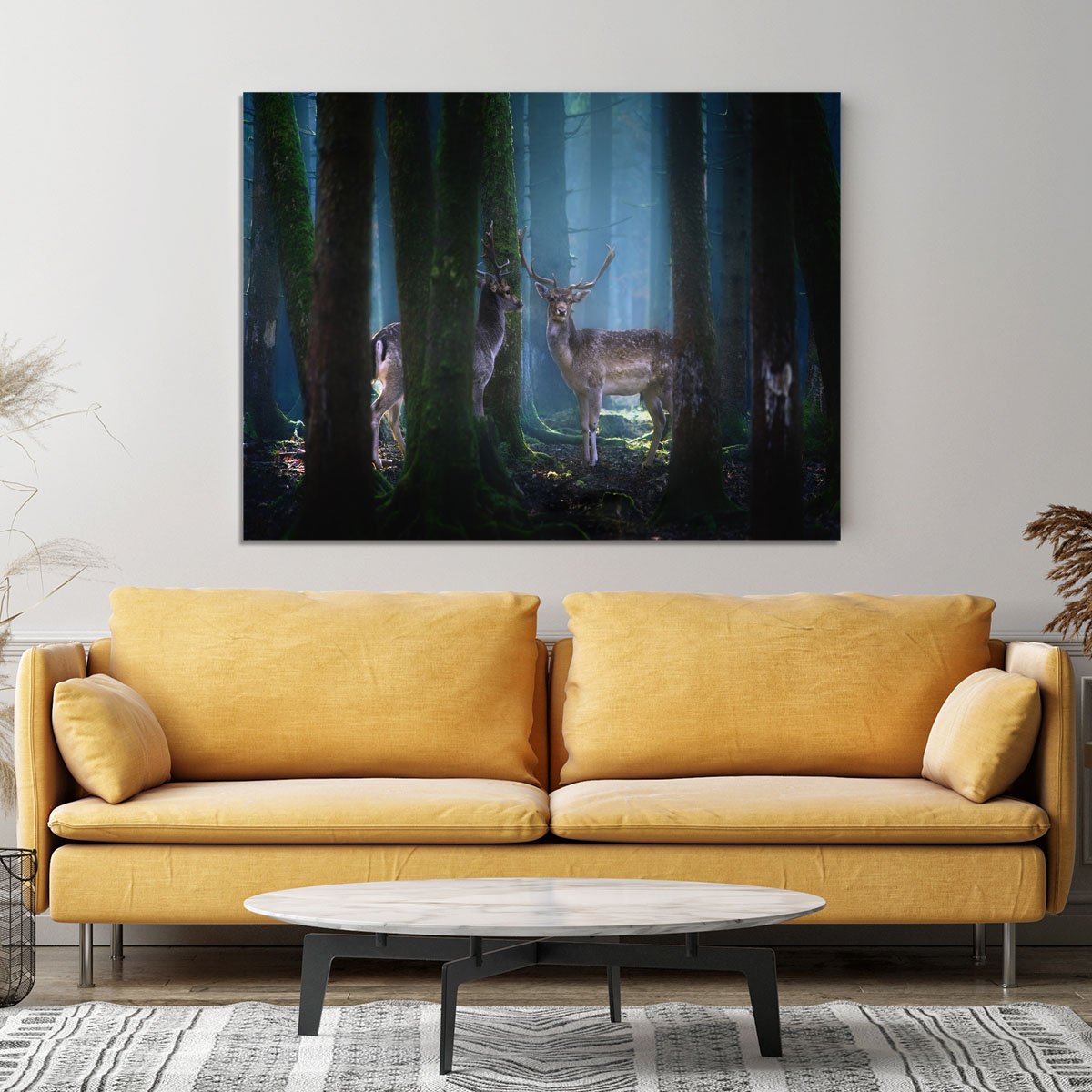 Deers In The Forest Canvas Print or Poster - Canvas Art Rocks - 4