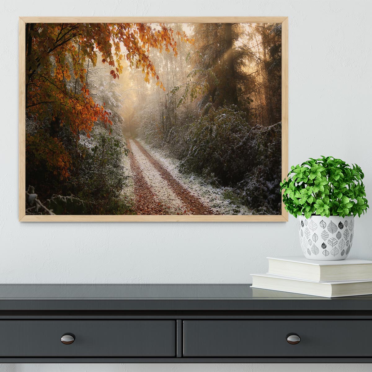 Frosty Fall Framed Print - Canvas Art Rocks - 4