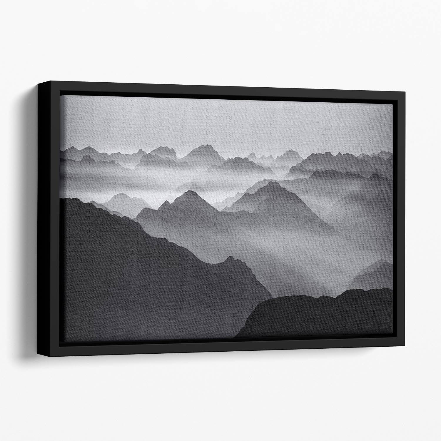 Mountain Layers Floating Framed Canvas - Canvas Art Rocks - 1