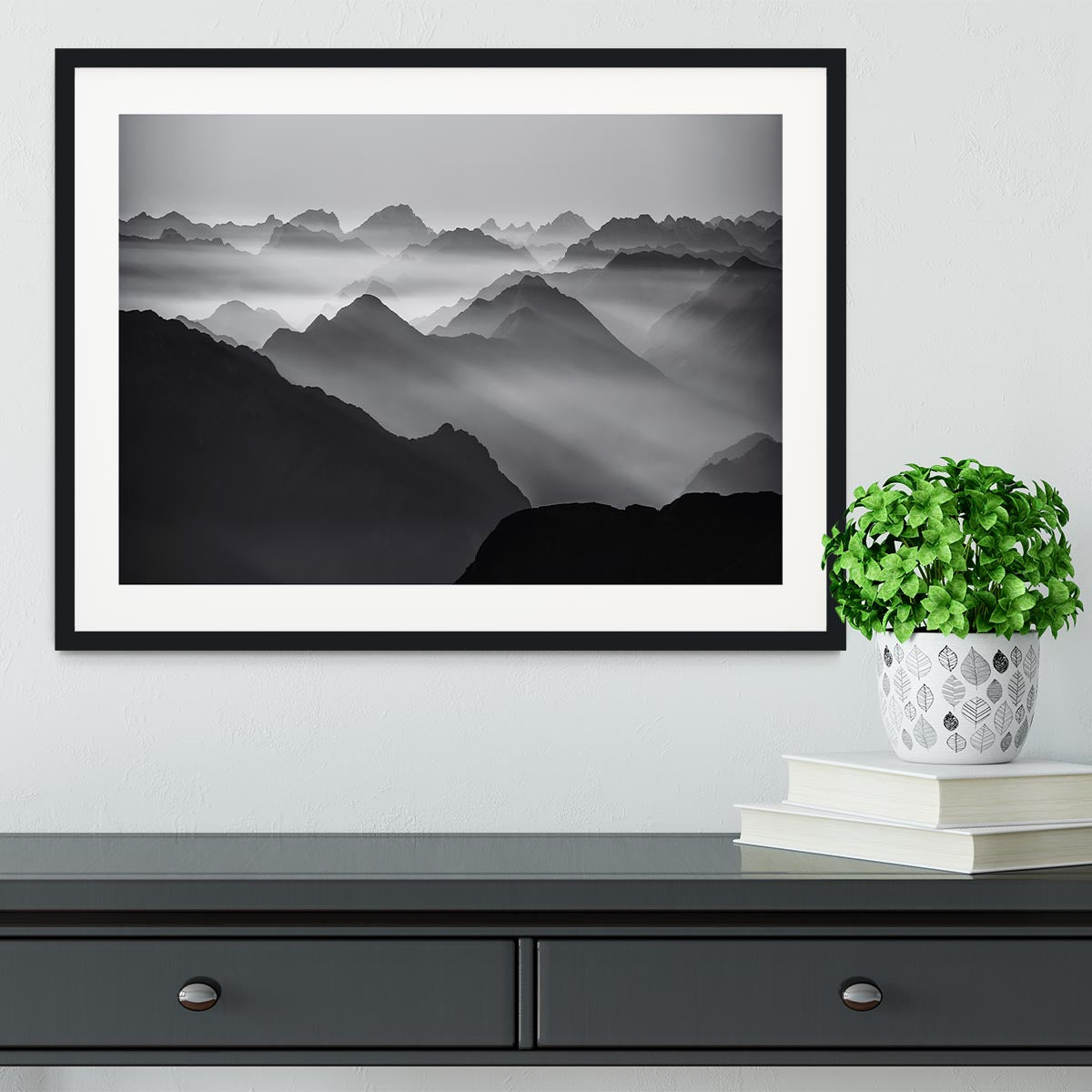 Mountain Layers Framed Print - Canvas Art Rocks - 1