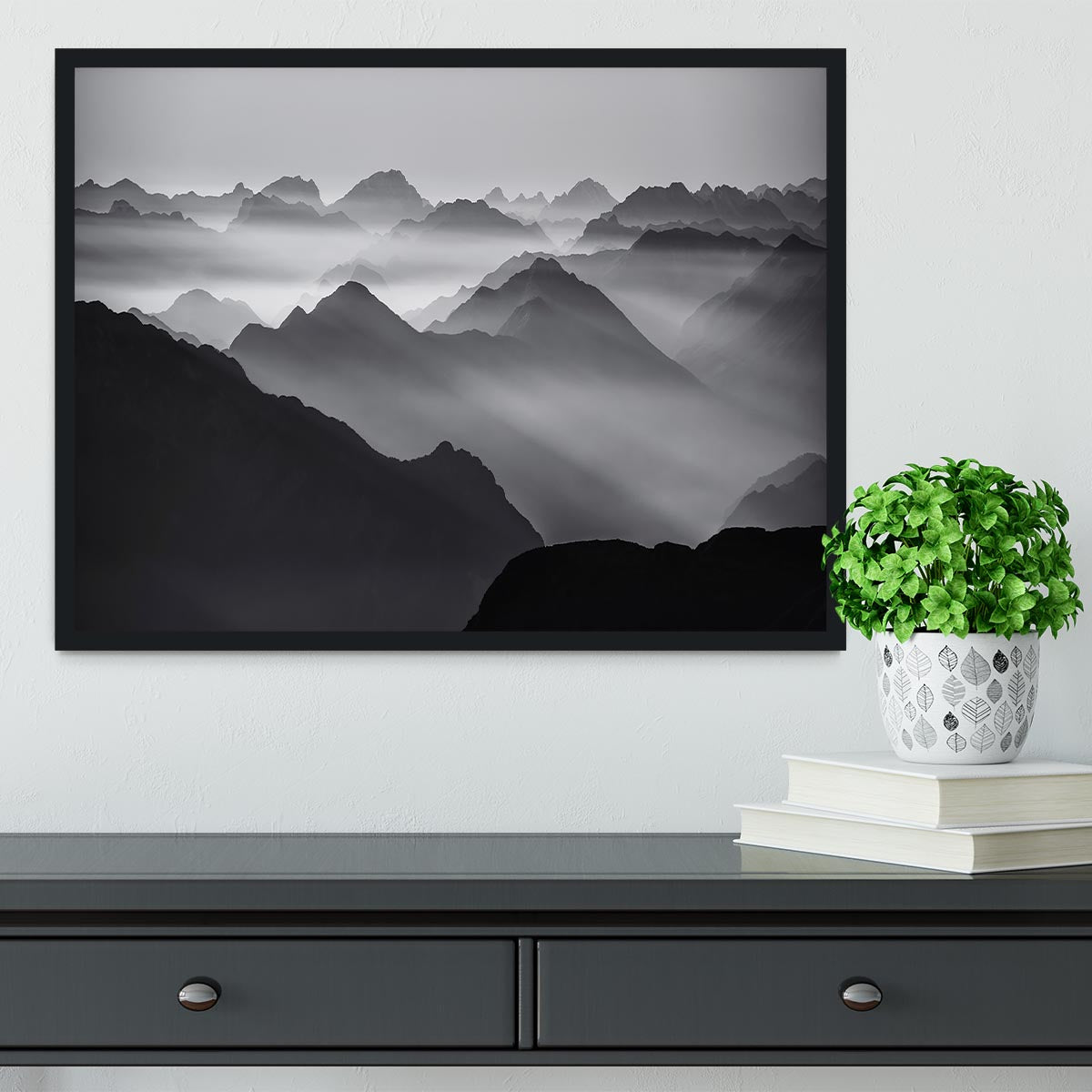 Mountain Layers Framed Print - Canvas Art Rocks - 2