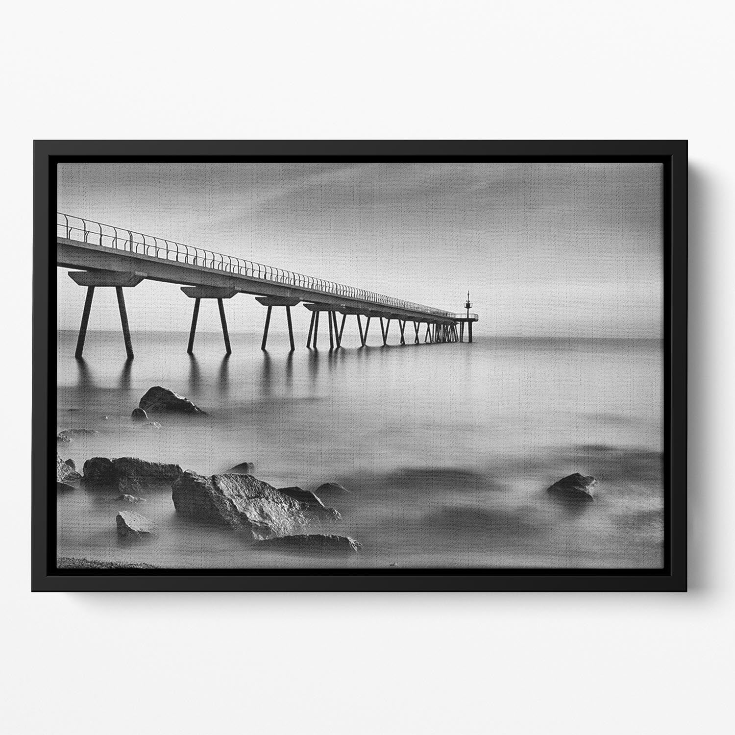 Pont Del Petroli Floating Framed Canvas - Canvas Art Rocks - 2