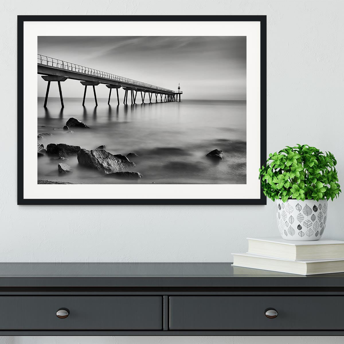 Pont Del Petroli Framed Print - Canvas Art Rocks - 1