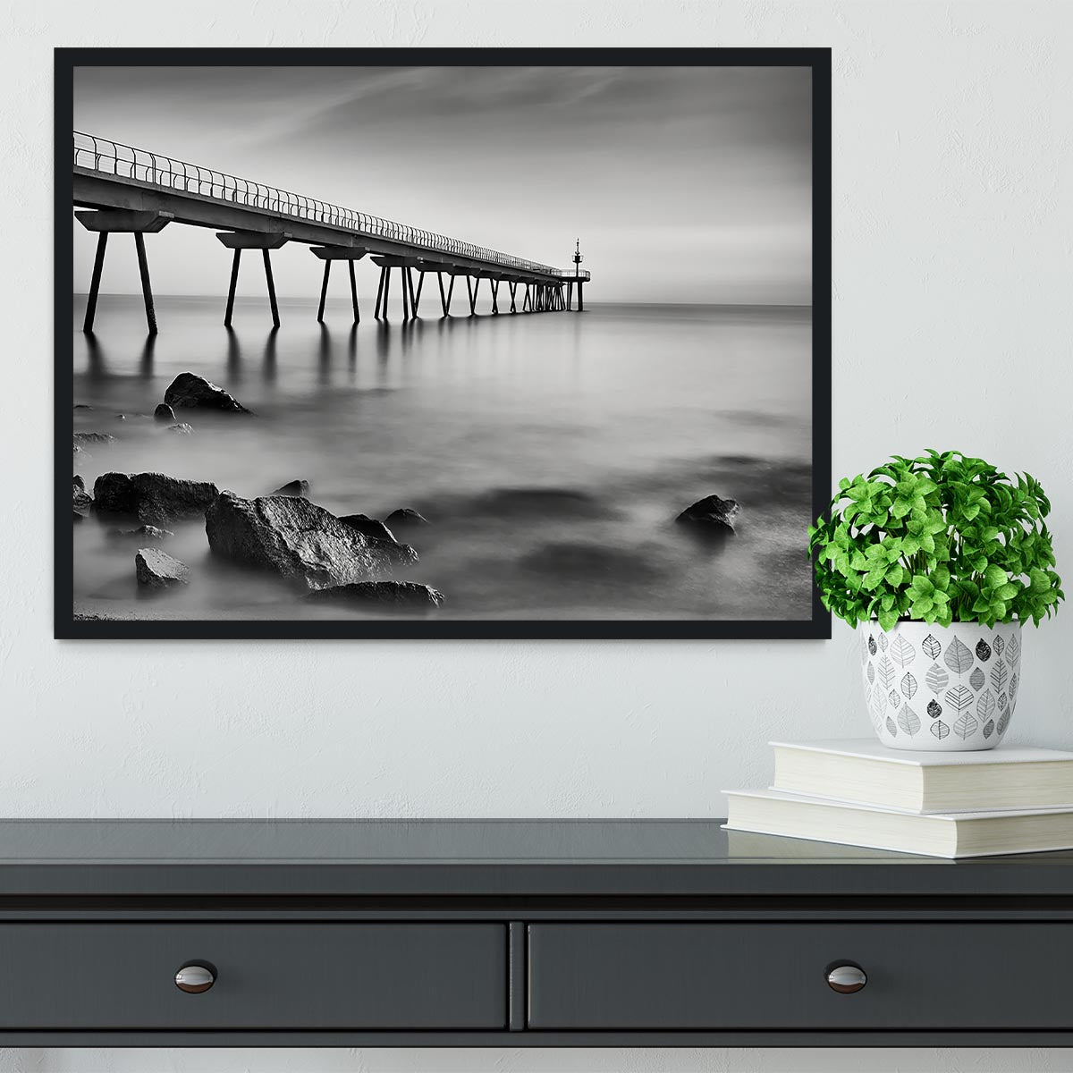 Pont Del Petroli Framed Print - Canvas Art Rocks - 2