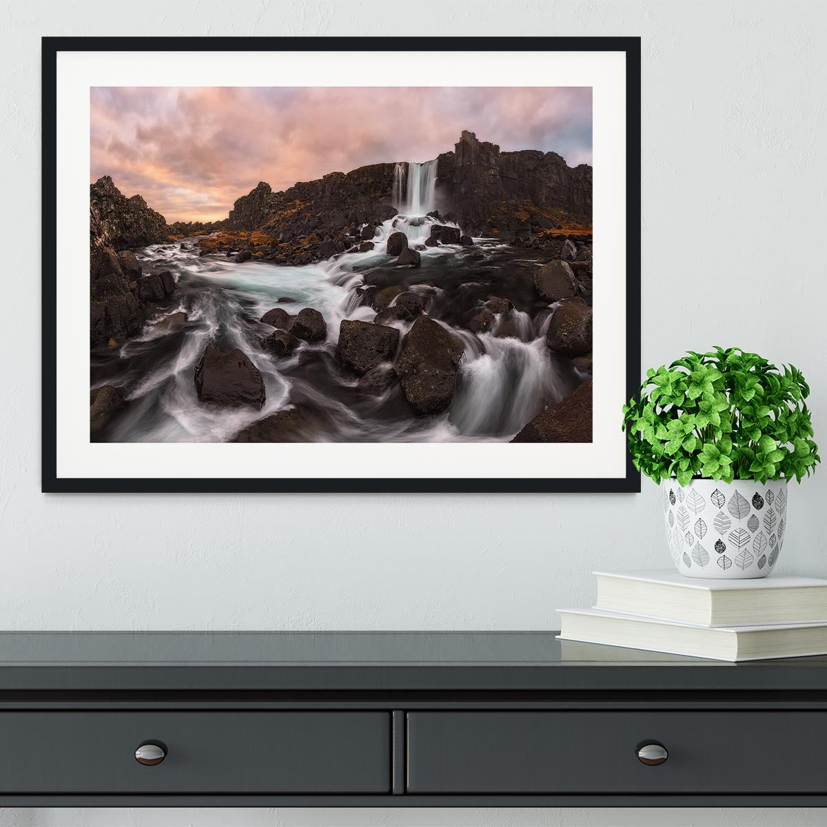 Oxararfoss Framed Print - Canvas Art Rocks - 1