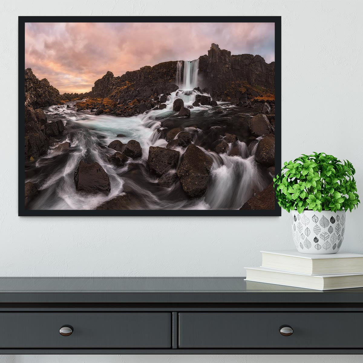 Oxararfoss Framed Print - Canvas Art Rocks - 2