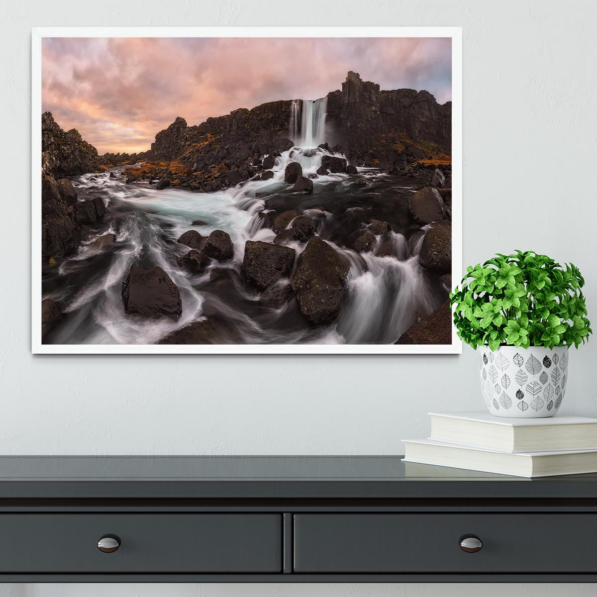 Oxararfoss Framed Print - Canvas Art Rocks -6