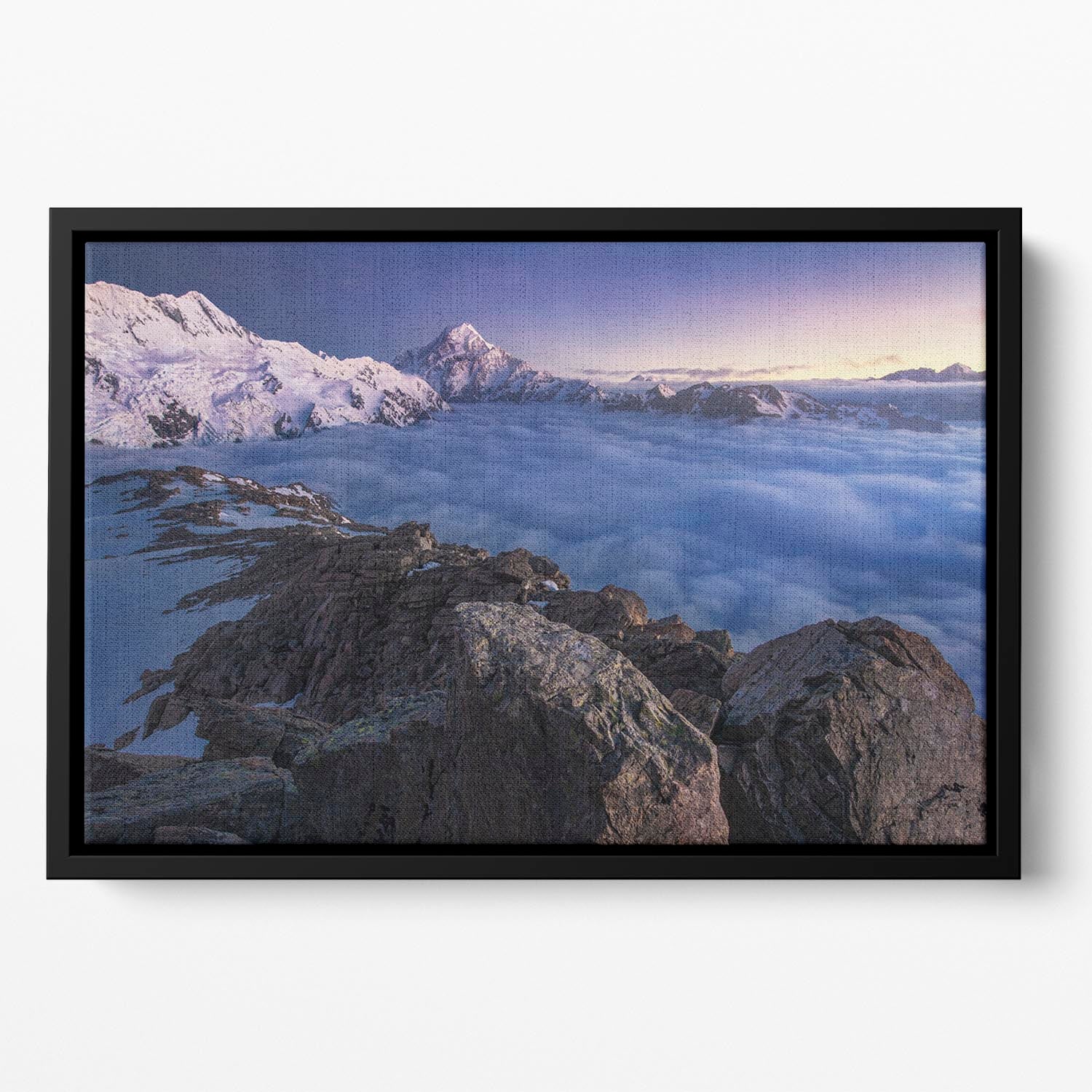 Above The Clouds Floating Framed Canvas - Canvas Art Rocks - 2