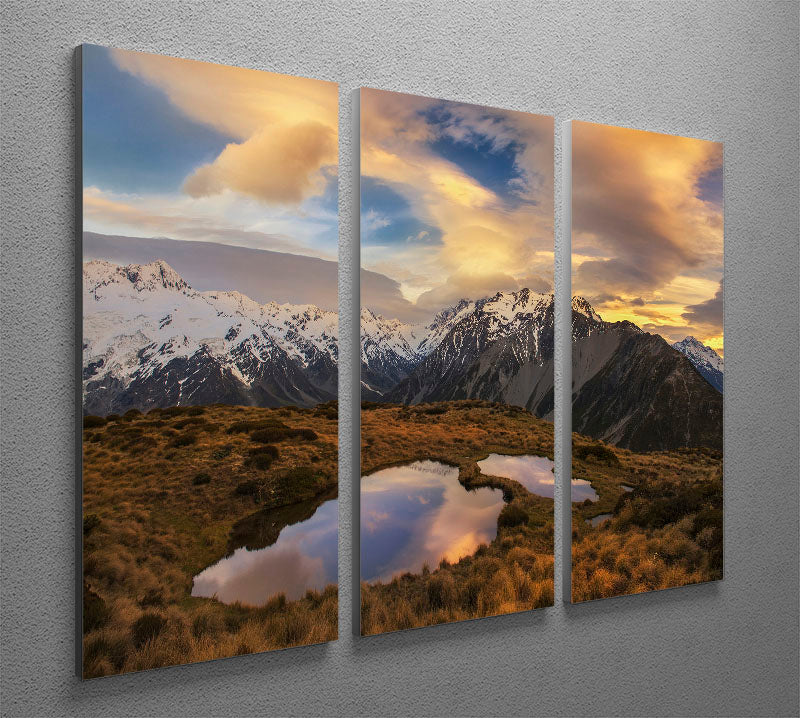 Mountain Light 3 Split Panel Canvas Print - Canvas Art Rocks - 2