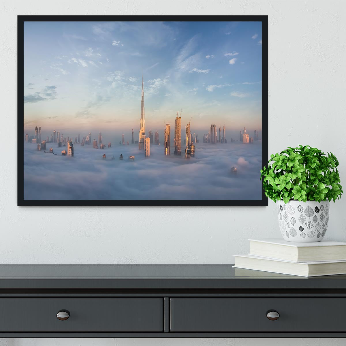 Sinking In Fog Framed Print - Canvas Art Rocks - 2