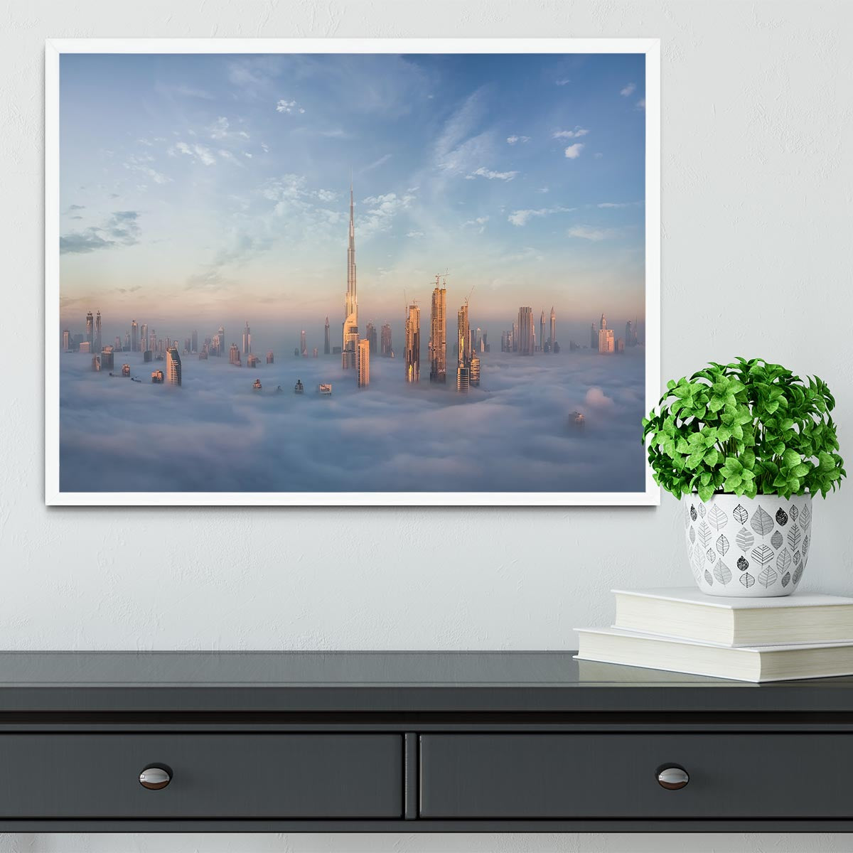 Sinking In Fog Framed Print - Canvas Art Rocks -6