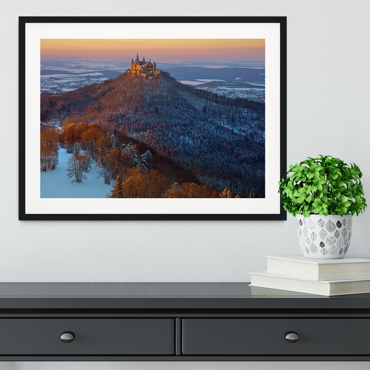 Hohenzollern In Winter Mood Framed Print - Canvas Art Rocks - 1