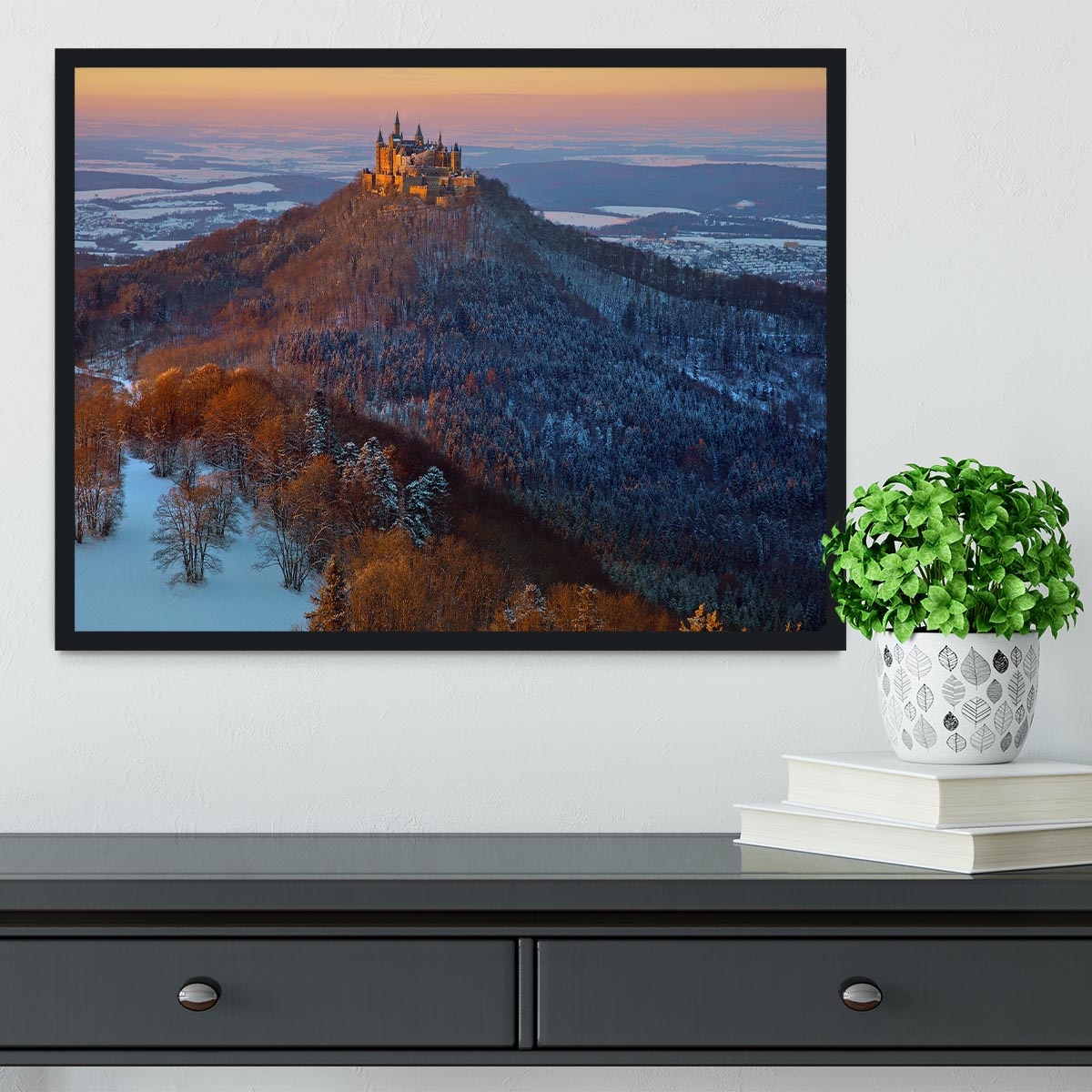 Hohenzollern In Winter Mood Framed Print - Canvas Art Rocks - 2