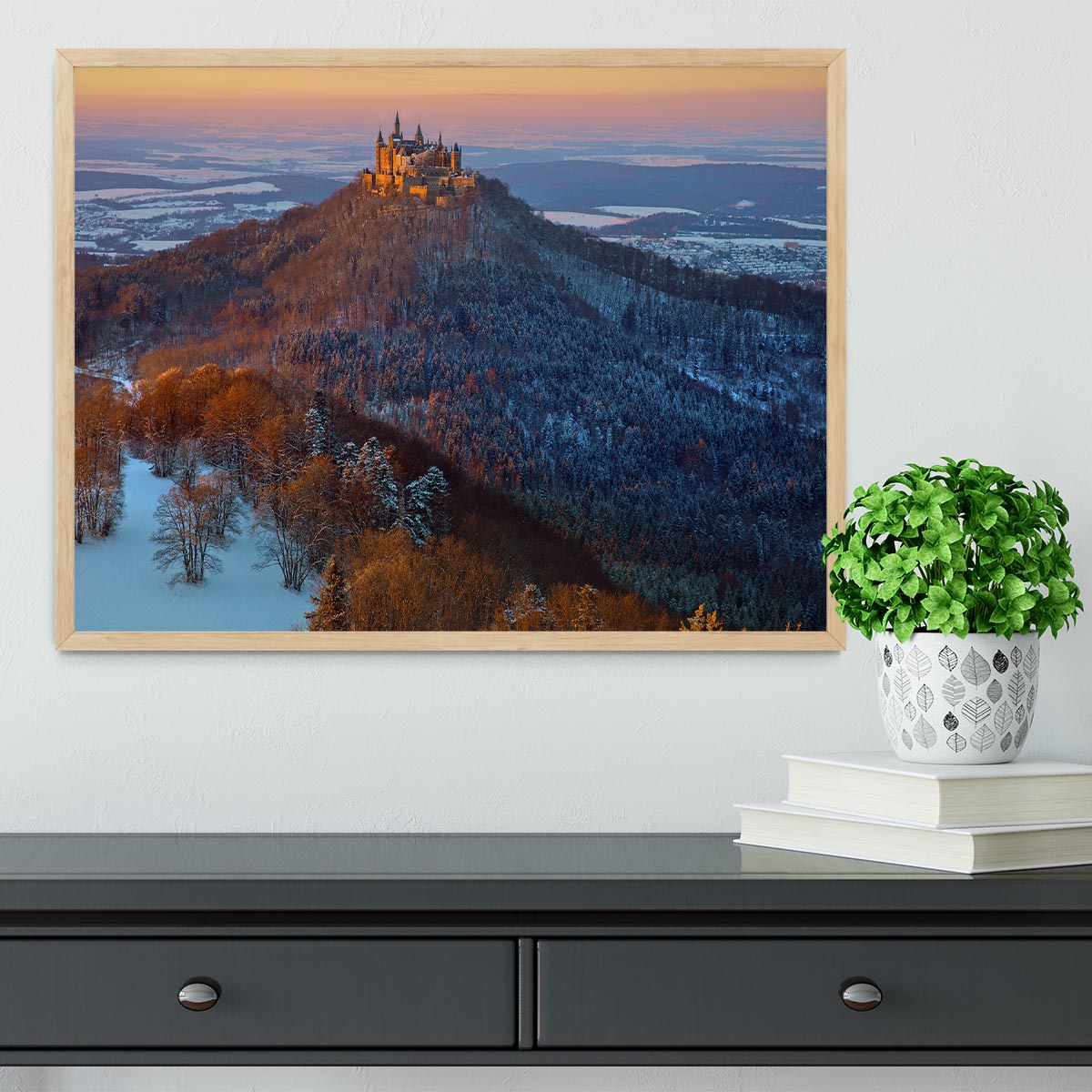 Hohenzollern In Winter Mood Framed Print - Canvas Art Rocks - 4