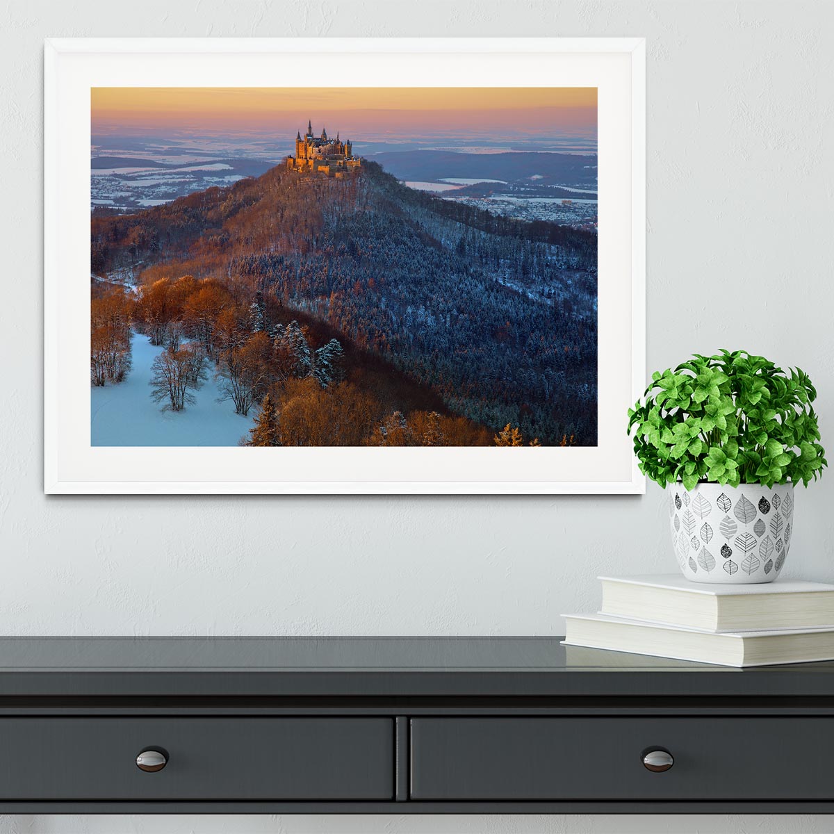 Hohenzollern In Winter Mood Framed Print - Canvas Art Rocks - 5