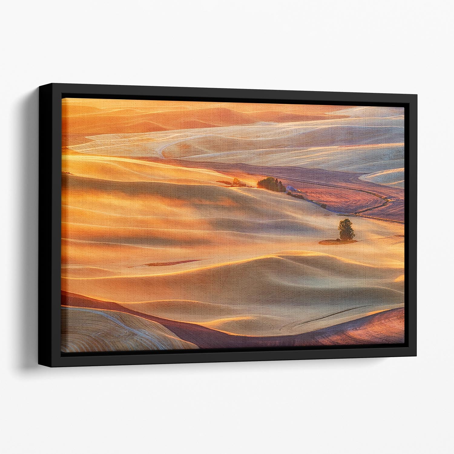 Golden Palouse Floating Framed Canvas - Canvas Art Rocks - 1