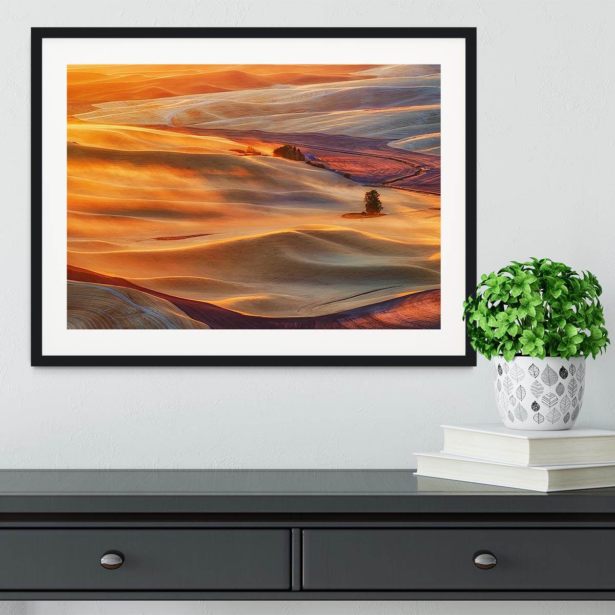 Golden Palouse Framed Print - Canvas Art Rocks - 1