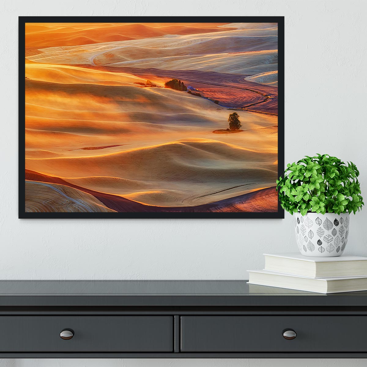 Golden Palouse Framed Print - Canvas Art Rocks - 2