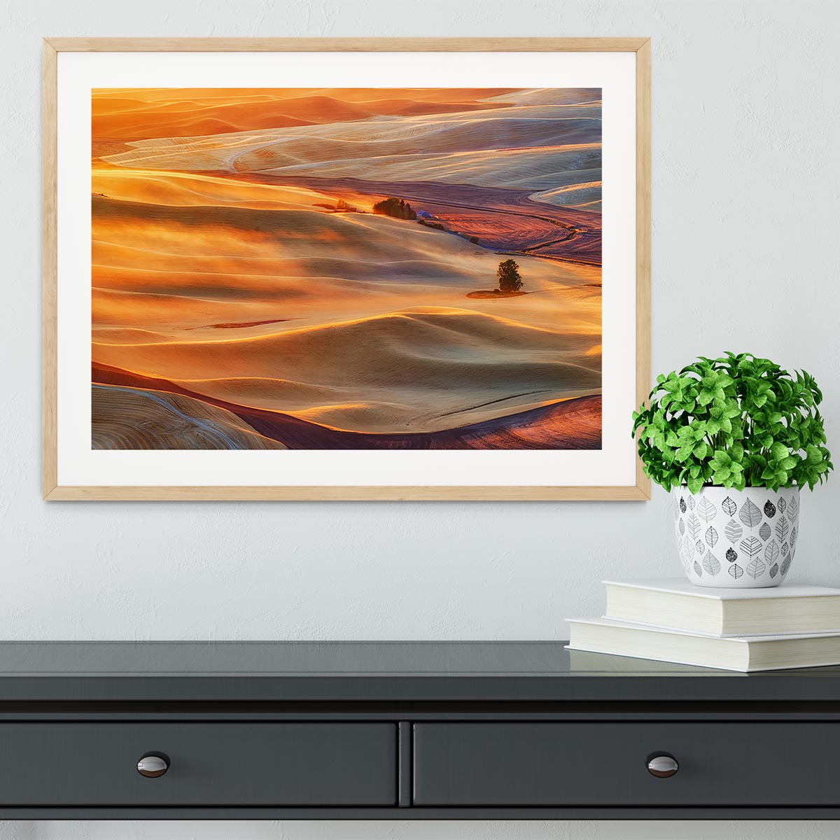 Golden Palouse Framed Print - Canvas Art Rocks - 3