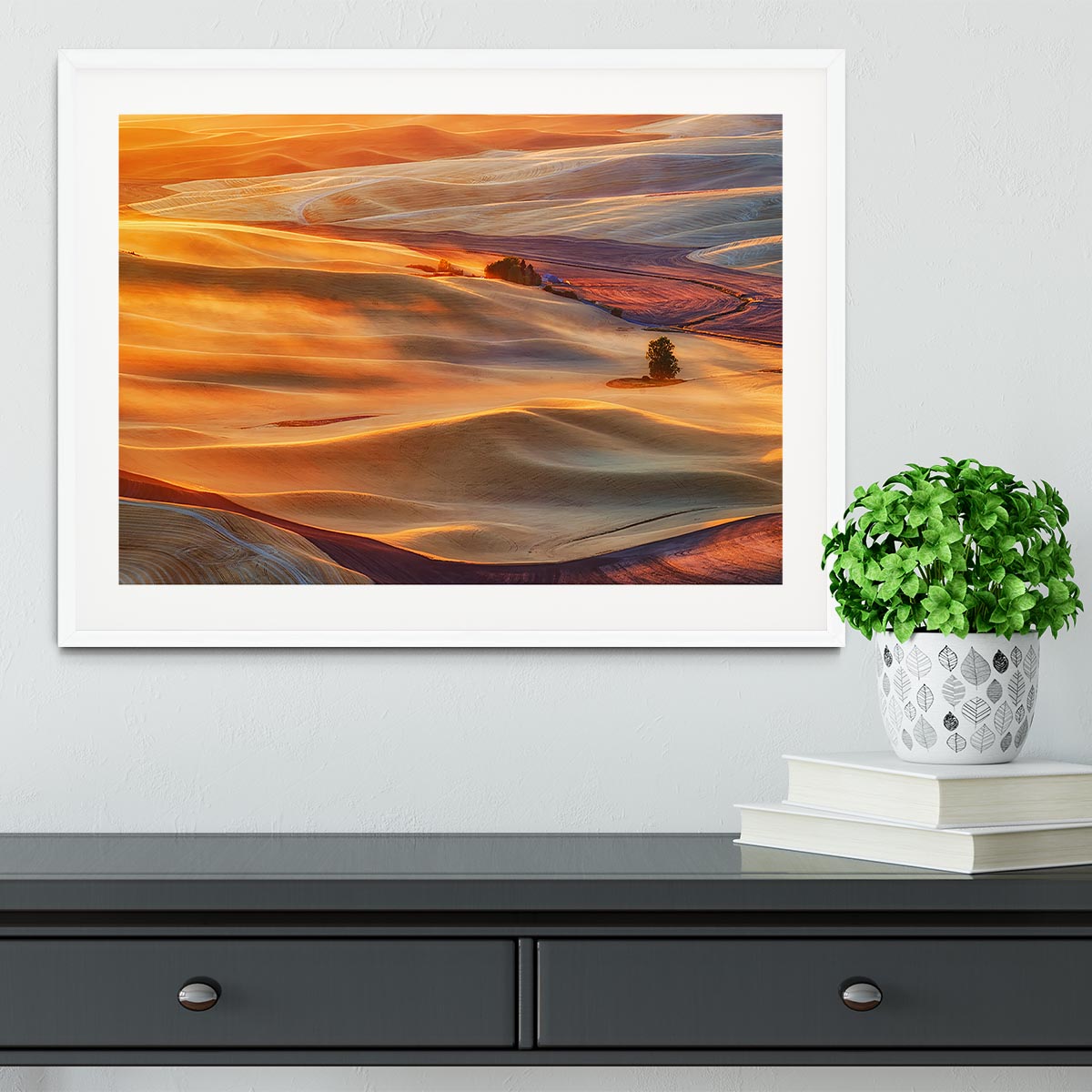 Golden Palouse Framed Print - Canvas Art Rocks - 5