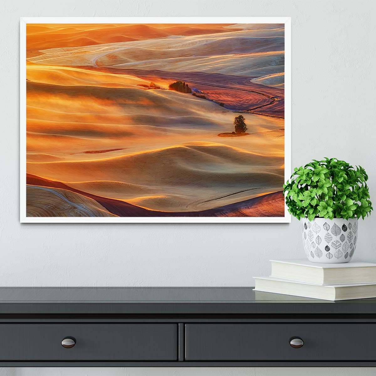 Golden Palouse Framed Print - Canvas Art Rocks -6