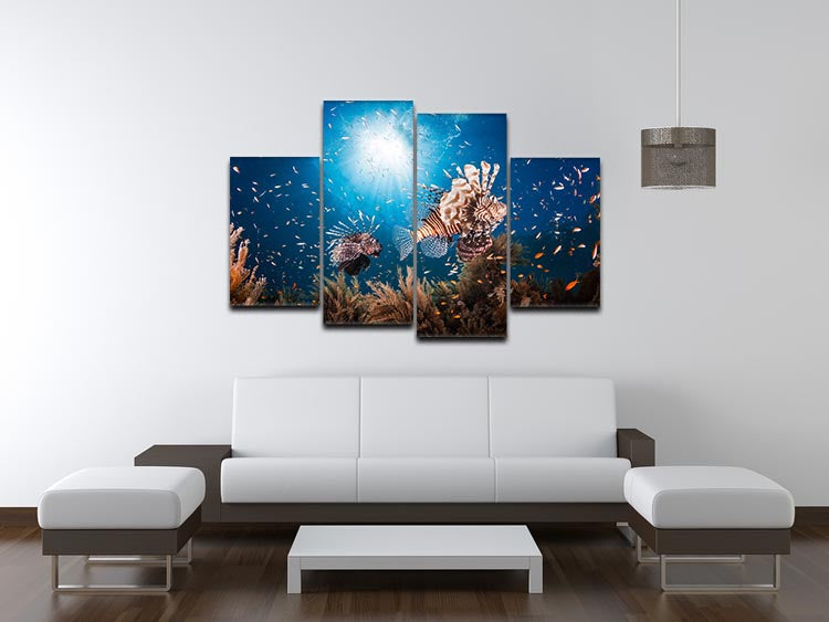 Lionfish 4 Split Panel Canvas - Canvas Art Rocks - 3