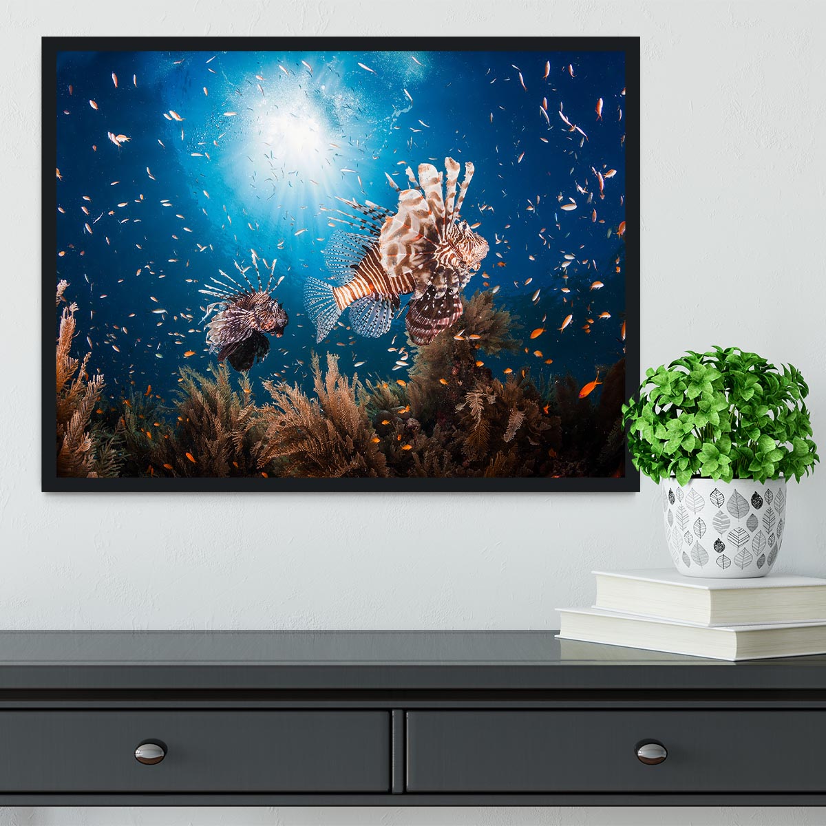 Lionfish Framed Print - Canvas Art Rocks - 2