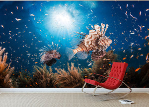 Lionfish Wall Mural Wallpaper - Canvas Art Rocks - 2