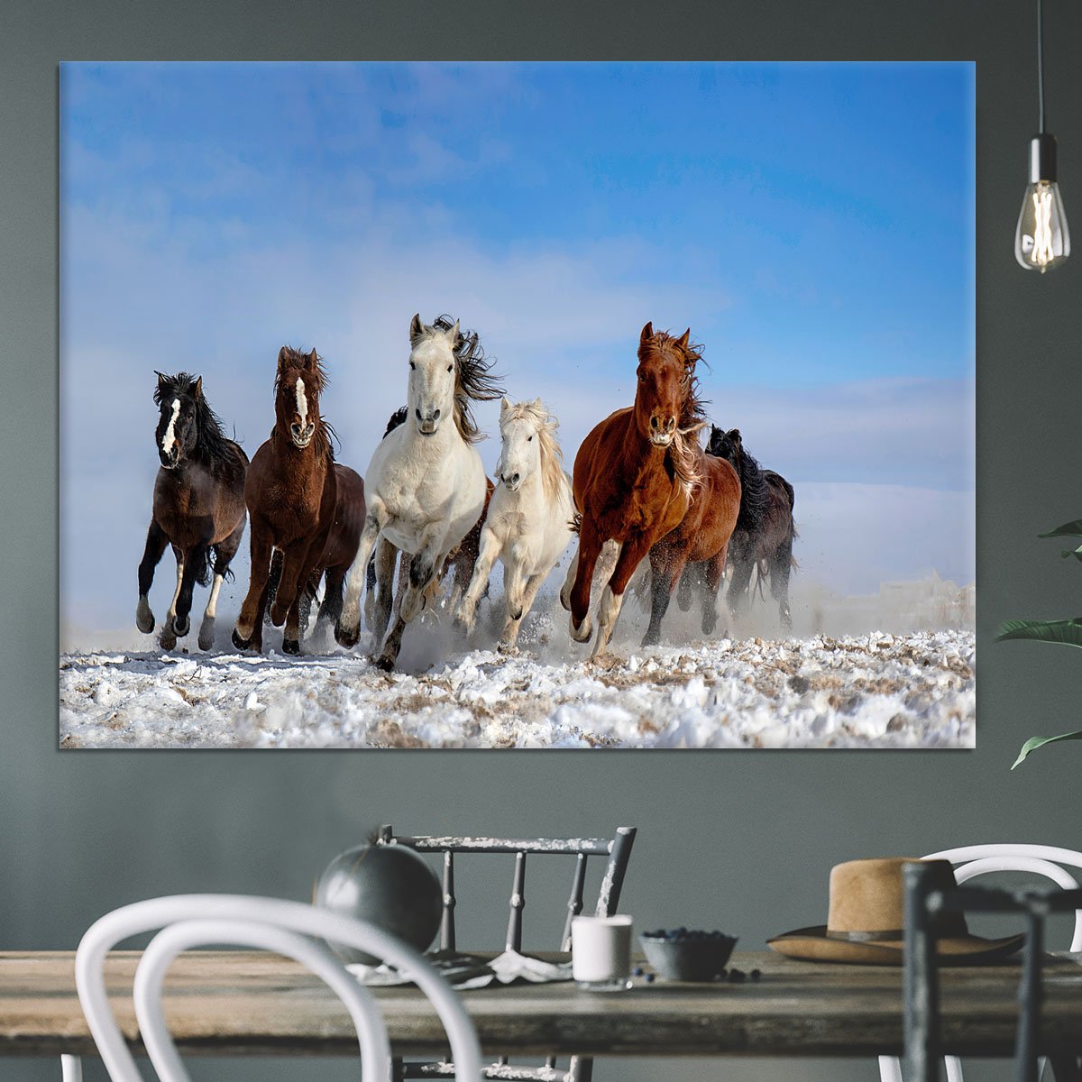 Mongolia Horses Canvas Print or Poster - Canvas Art Rocks - 3