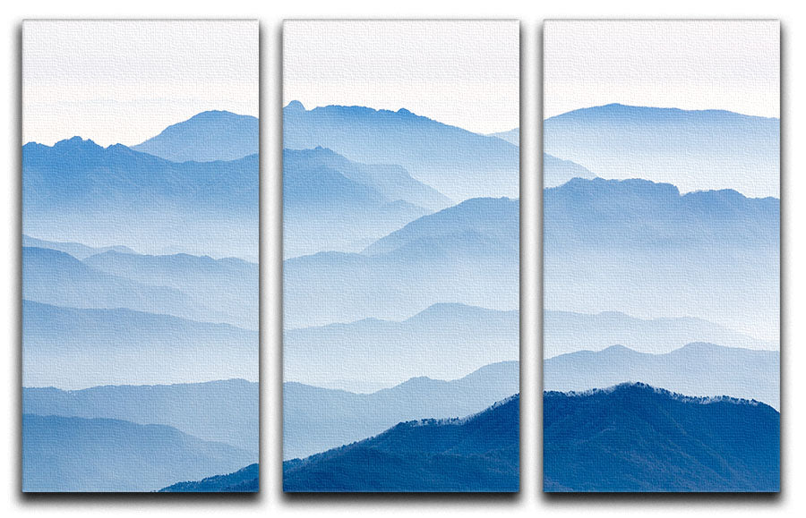 Misty Mountains 3 Split Panel Canvas Print - Canvas Art Rocks - 1