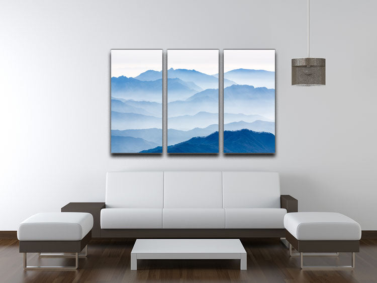 Misty Mountains 3 Split Panel Canvas Print - Canvas Art Rocks - 3