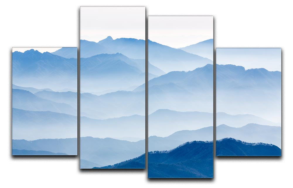 Misty Mountains 4 Split Panel Canvas - Canvas Art Rocks - 1