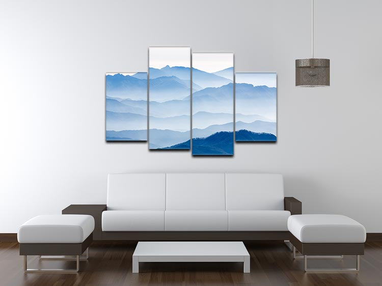 Misty Mountains 4 Split Panel Canvas - Canvas Art Rocks - 3