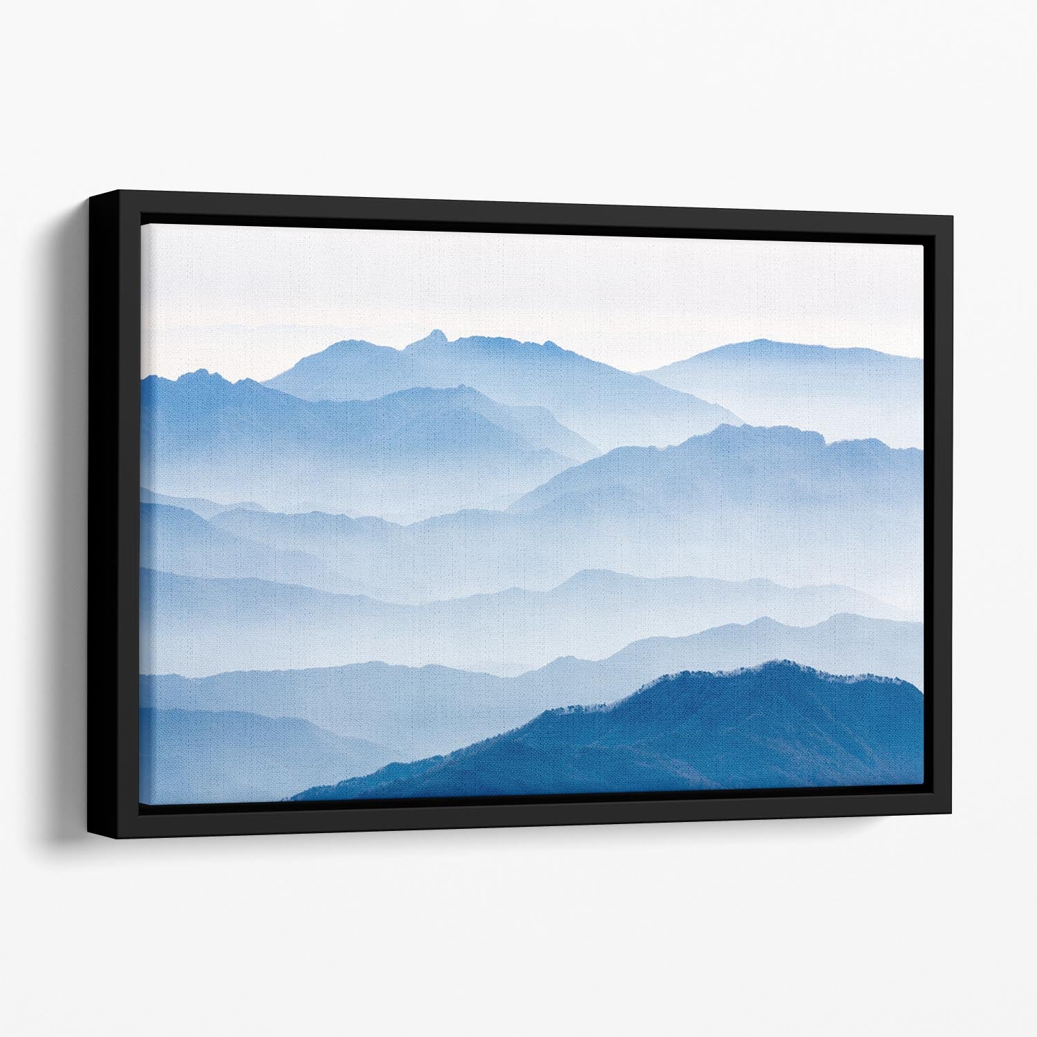 Misty Mountains Floating Framed Canvas - Canvas Art Rocks - 1