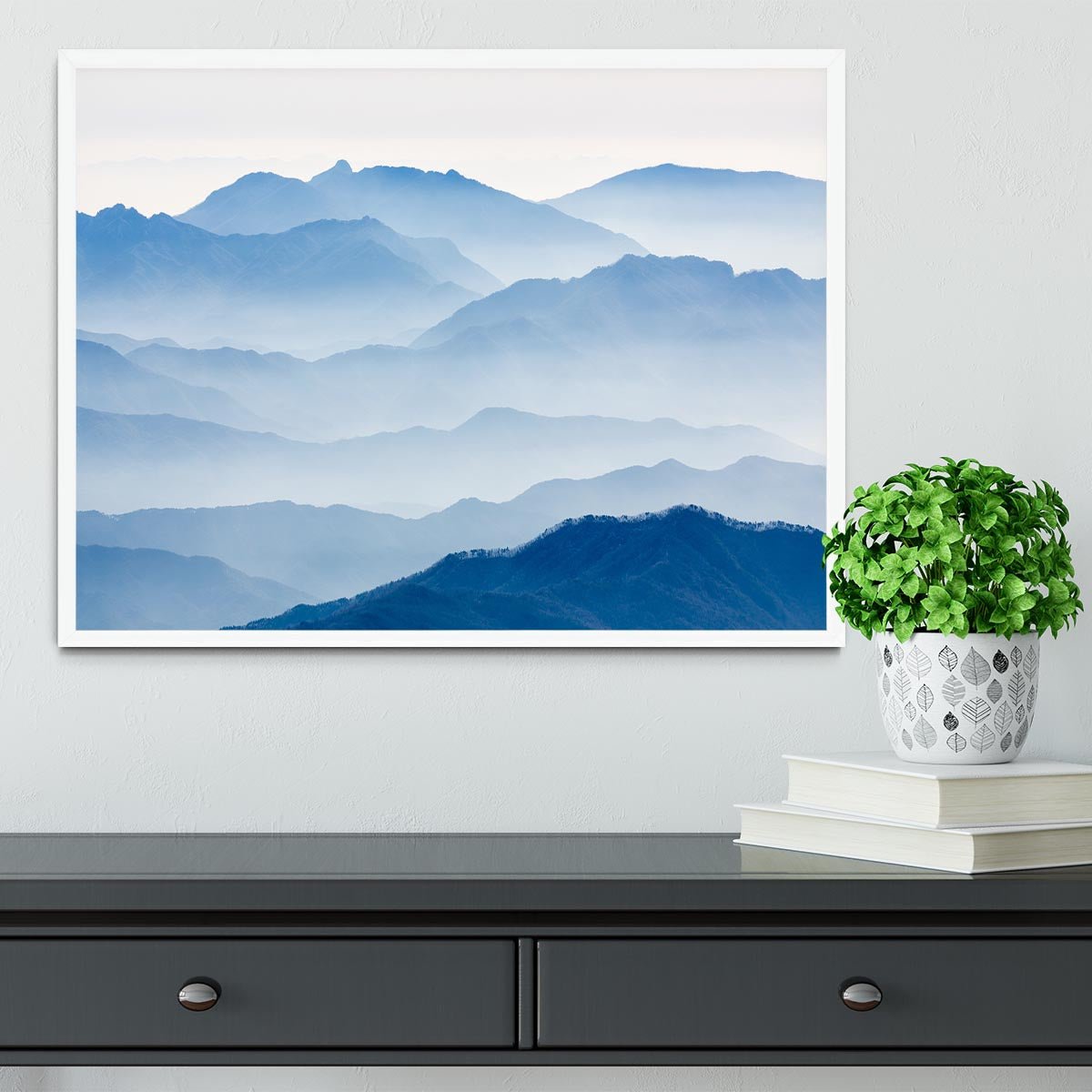 Misty Mountains Framed Print - Canvas Art Rocks -6