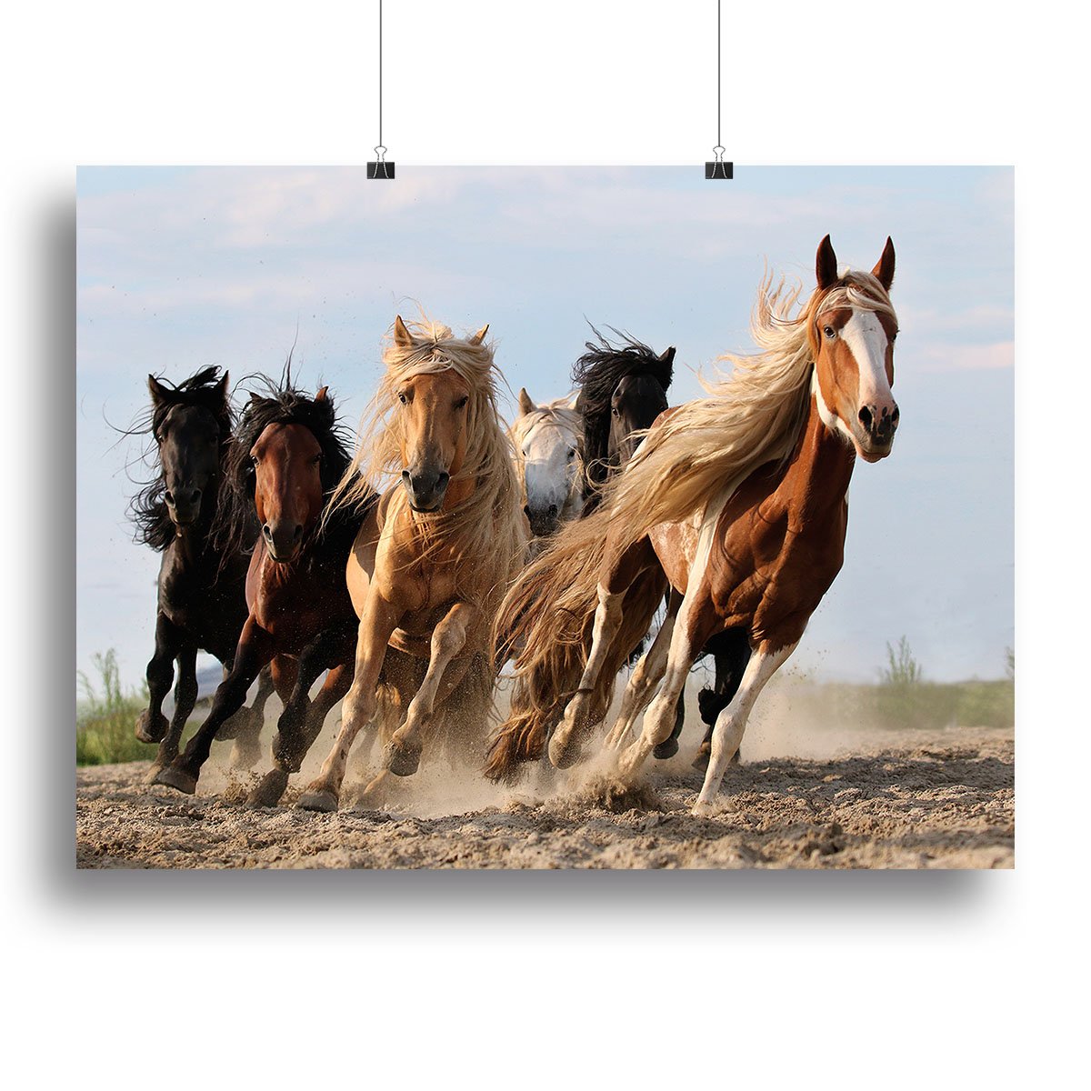 Lucky Six Horses Canvas Print or Poster - Canvas Art Rocks - 2