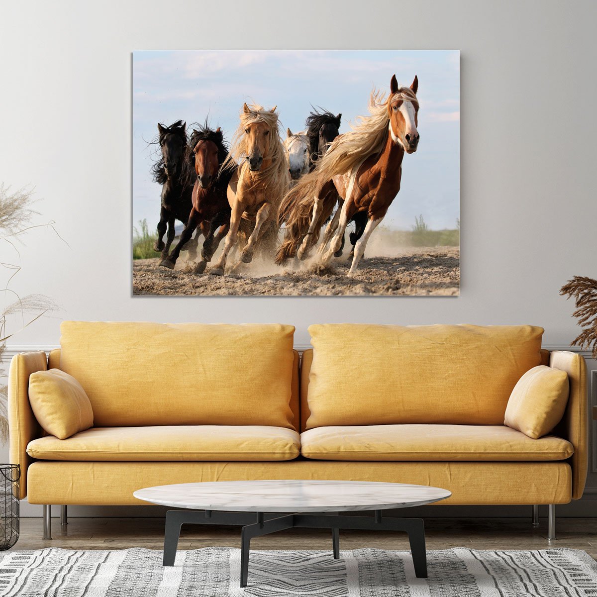 Lucky Six Horses Canvas Print or Poster - Canvas Art Rocks - 4