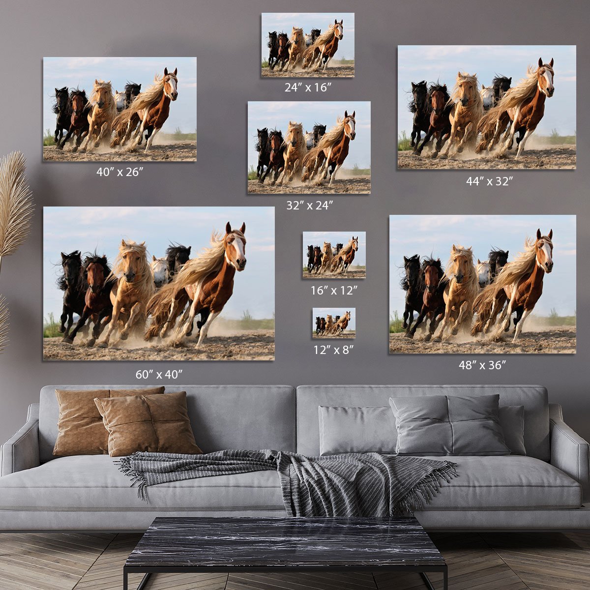 Lucky Six Horses Canvas Print or Poster - Canvas Art Rocks - 7