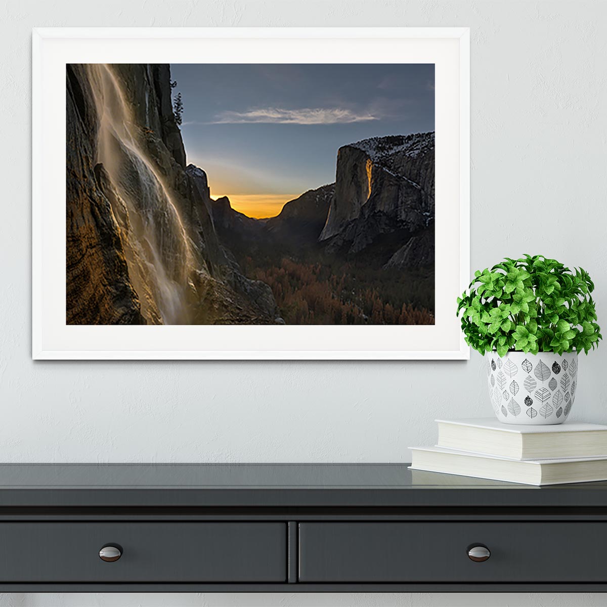 Yosemite Firefall Framed Print - Canvas Art Rocks - 5