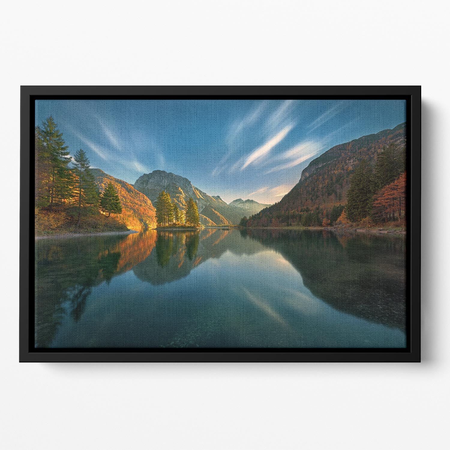 Magic Lake Floating Framed Canvas - Canvas Art Rocks - 2