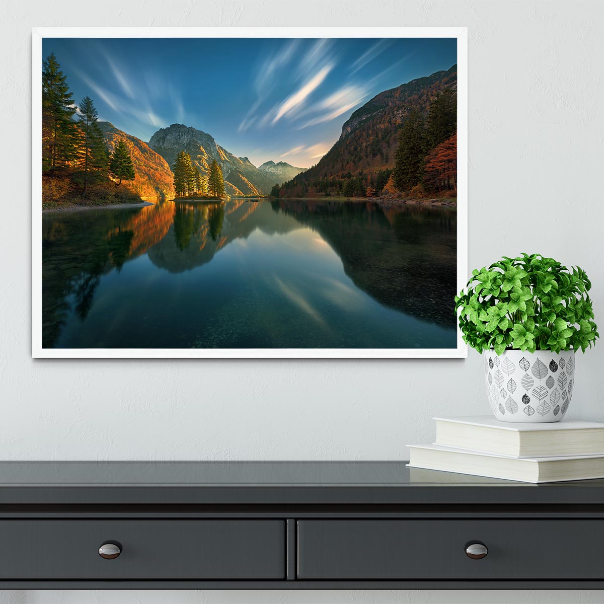 Magic Lake Framed Print - Canvas Art Rocks -6