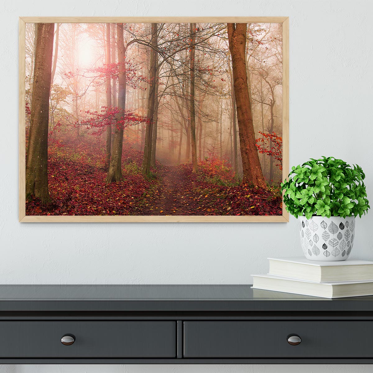 Forest Scene Framed Print - Canvas Art Rocks - 4