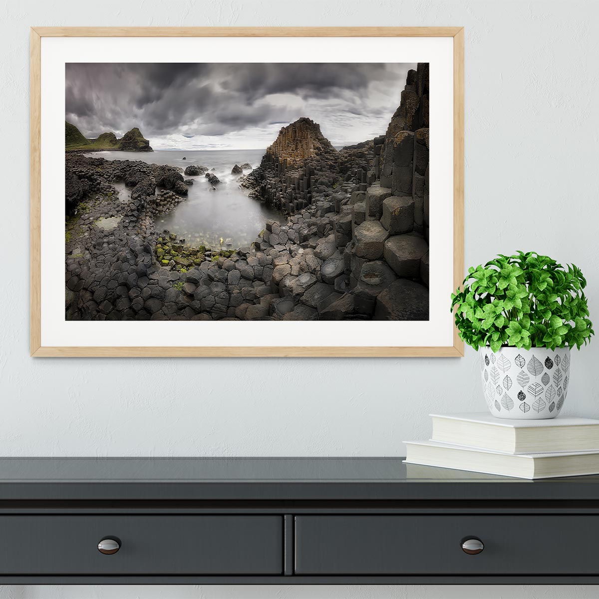 The Giants Causeway Framed Print - Canvas Art Rocks - 3